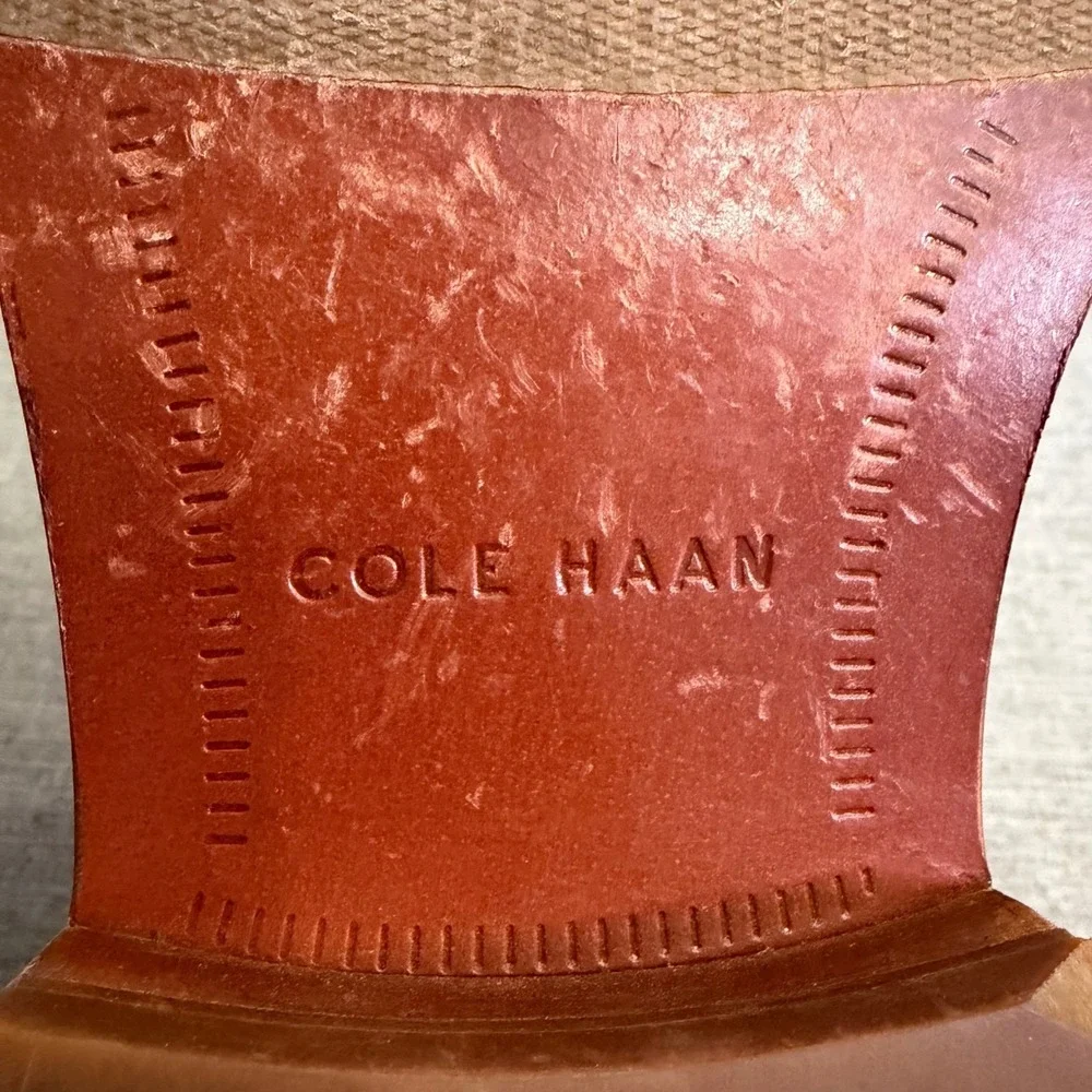 Cole Haan Oxford Dress‎ Shoes Mens 10 M Tan C12337 Cap Toe Leather Classic